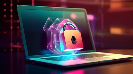 The concept of protection of cloud information data. Internet security.の素材