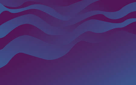 Purple and blue abstract background with smooth waves colored with a gradient.