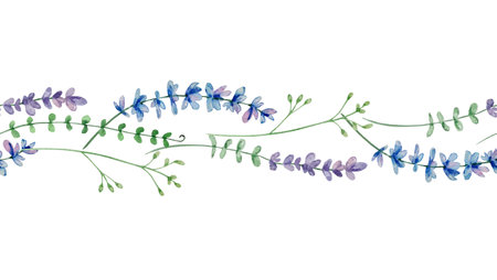 Frame of watercolor wildflowers for design of invitations and cardsのイラスト素材
