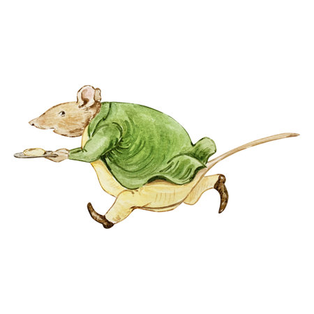 Watercolor illustration Friends Peter Rabbit, based on the children's book by Beatrix Potterの写真素材