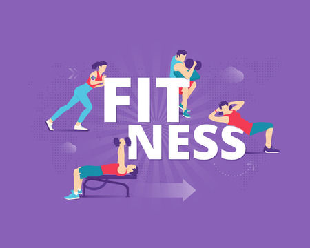 Visual metaphor of sport, fitness and healthy lifestyle.のイラスト素材