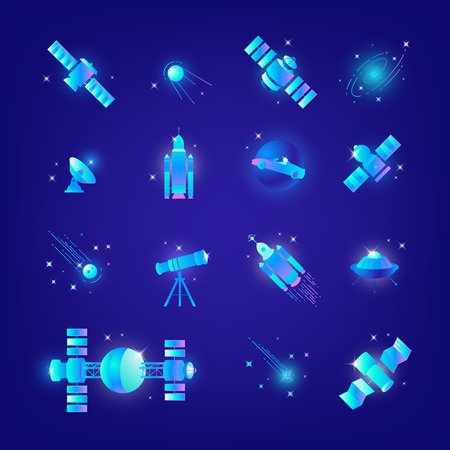 Space elements UI styleのイラスト素材