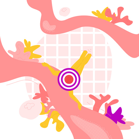 Woman sunbathing top viewのイラスト素材