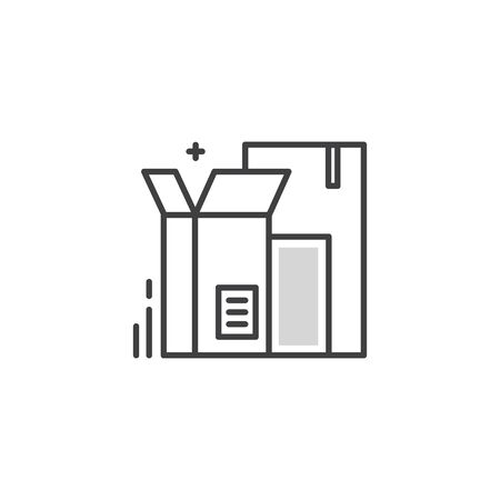 Line boxes icon.のイラスト素材