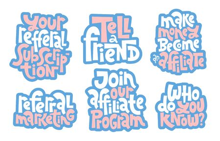 Referral lettering quoteのイラスト素材