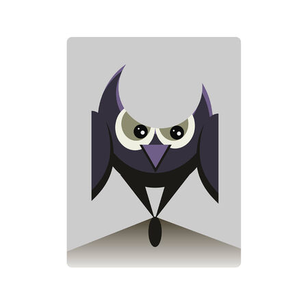 purple owlのイラスト素材
