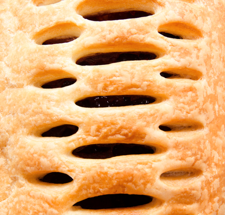 Fresh puff pastry closeupの写真素材