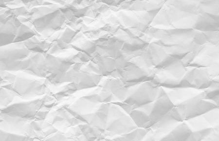 Background of crumpled white paper textureの写真素材