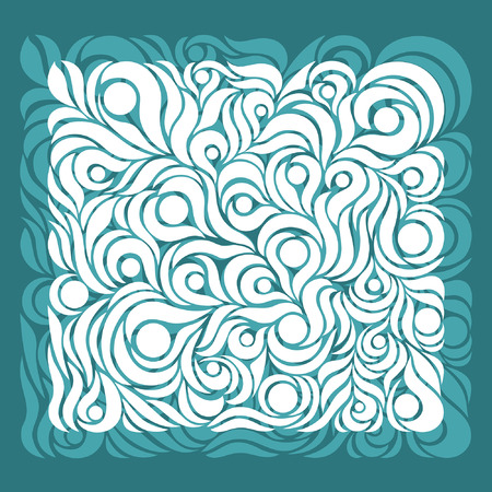 Ornament of bulyh elements on a turquoise backgroundのイラスト素材