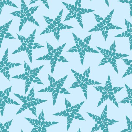 seamless pattern of blue stars against a light background.vector illustrationのイラスト素材