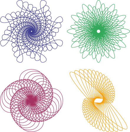 Spirograph patternのイラスト素材