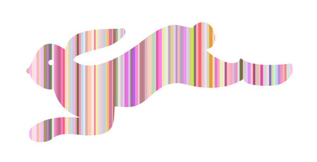 Retro strips rabbitのイラスト素材