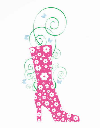 Flowers bootのイラスト素材