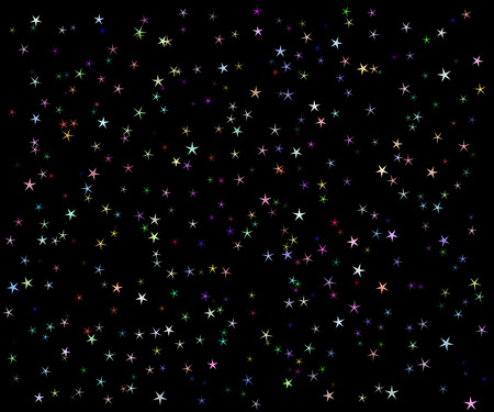 Multicolored milky way, sky above night skyline, starry night skyのイラスト素材