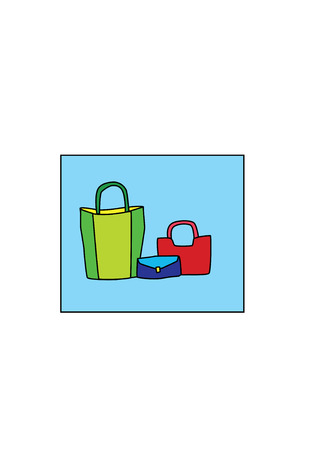 woman bagsのイラスト素材