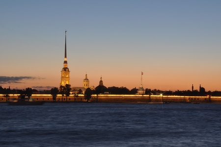 White nights in Saint Petersburg, Russiaのeditorial素材