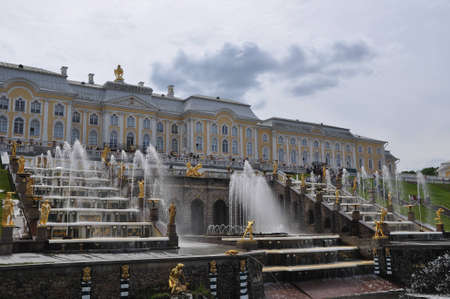 Petergof fountainsの写真素材