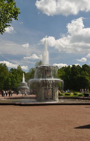Fountain, Peterhof, Russiaの写真素材
