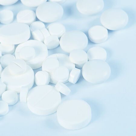 The tablets close up. A medical background