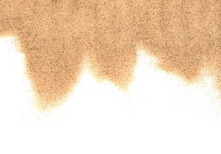 The sand isolated on white background close-upの写真素材