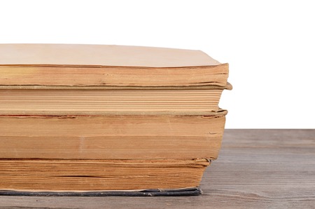 Pile of books isolated on white backgroundの写真素材