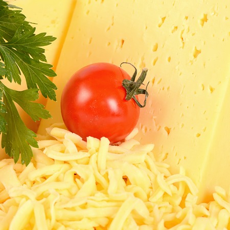 The fresh cheese isolated on white background