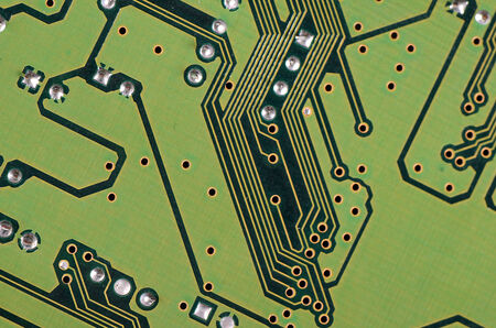 The details motherboard as a background. Macro.