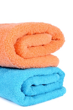 The two towel isolated on white backgroundの写真素材