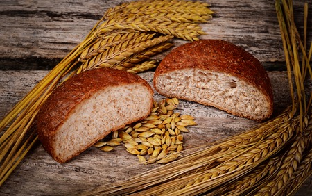 The fresh bread with ears a ryeの写真素材