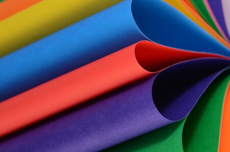 The set of color paper close upの写真素材