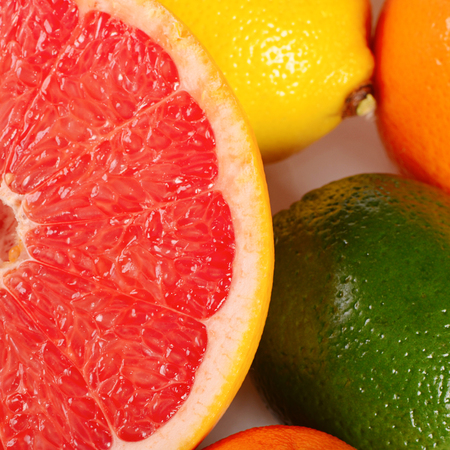 Allsorts from a citrus fruit close upの写真素材