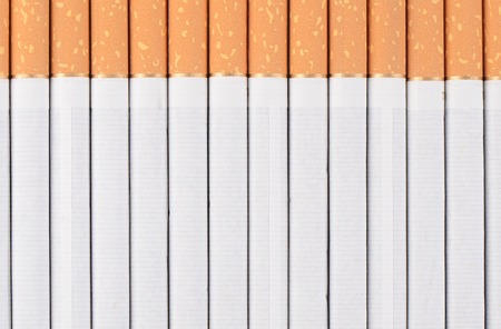 The row of cigarettes as a background