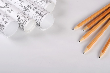 The projects of houses as a backgroundの写真素材