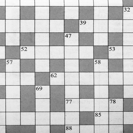 The blank crossword closeup as a backgroundの写真素材