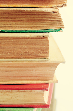 Pile of books isolated on white backgroundの写真素材