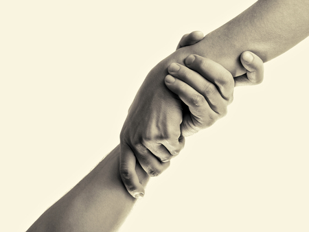 helping hand, isolated, toned imageの写真素材