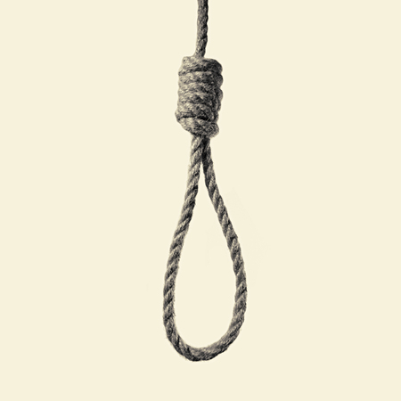 toned image of a hanging rope with Lynch's loopの写真素材