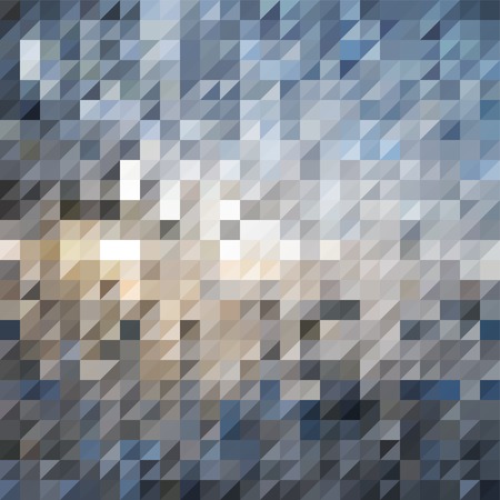 Gray-Yellow Abstraction, Composed Of Gray-Yellow Bricks, Different Shades.のイラスト素材
