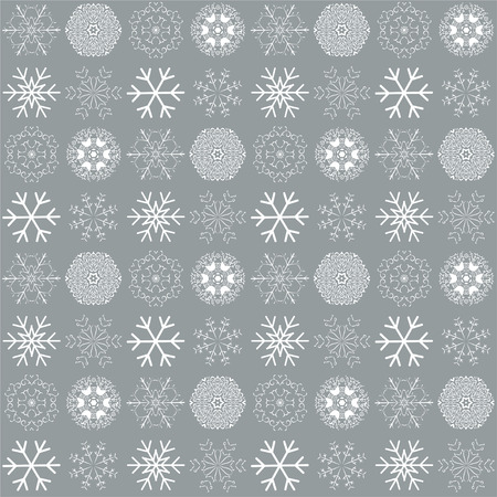 Vector seamless pattern with snowflakes. Winter background. EPS8のイラスト素材