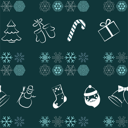 Vector seamless pattern with snowflakes. Winter background. EPS10のイラスト素材