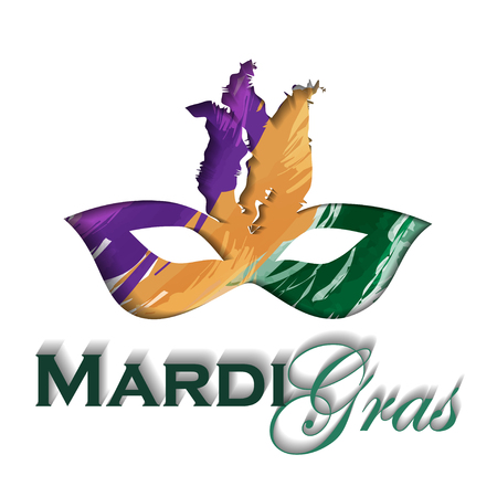 Masquerade party mask. Carnival mask isolated on white background, front viewのイラスト素材