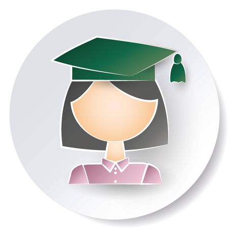 Image Of A Woman In A Round Frameのイラスト素材