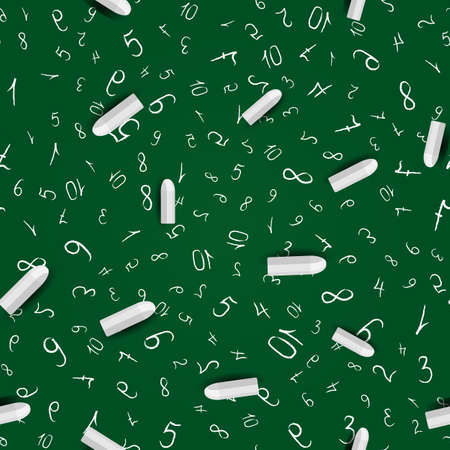 Seamless pattern with numbers for school designのイラスト素材
