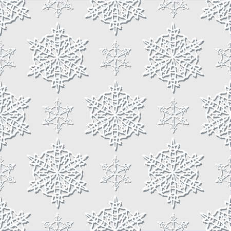 Christmas Seamless Pattern With Snowflakes On A Light Backgroundのイラスト素材