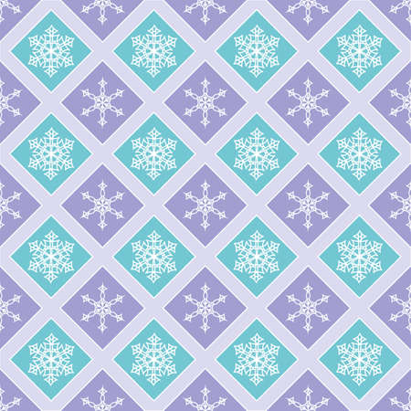 Seamless pattern of diamonds and snowflakes.のイラスト素材