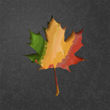 Stylized maple leaf. Vector illustration in the style of paper cut. EPS10のイラスト素材