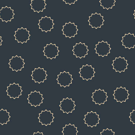 Seamless chaotic pattern of gears on a black background. Vector illustration