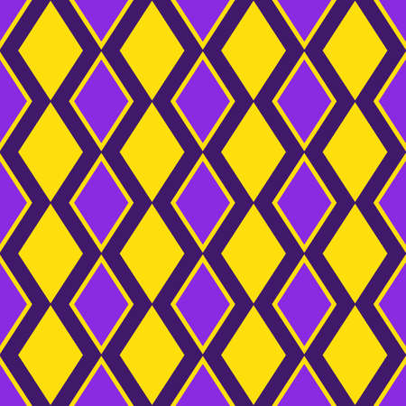 Seamless Mardi Gras pattern with rhombuses of traditional colors.のイラスト素材