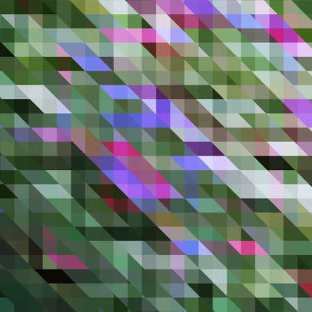 Vector template with rhombuses with green and purple elements.