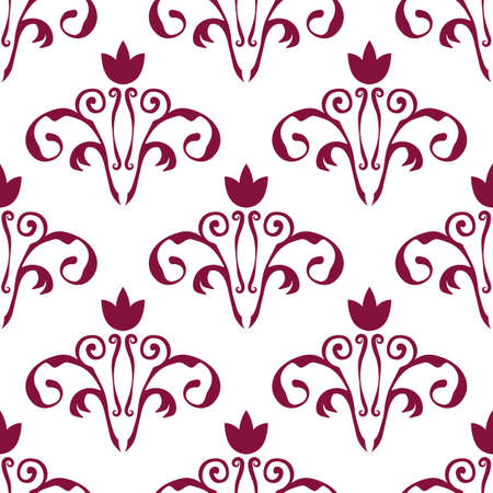 Seamless pattern with a national ornament in Asian style on a white background. vector illustration